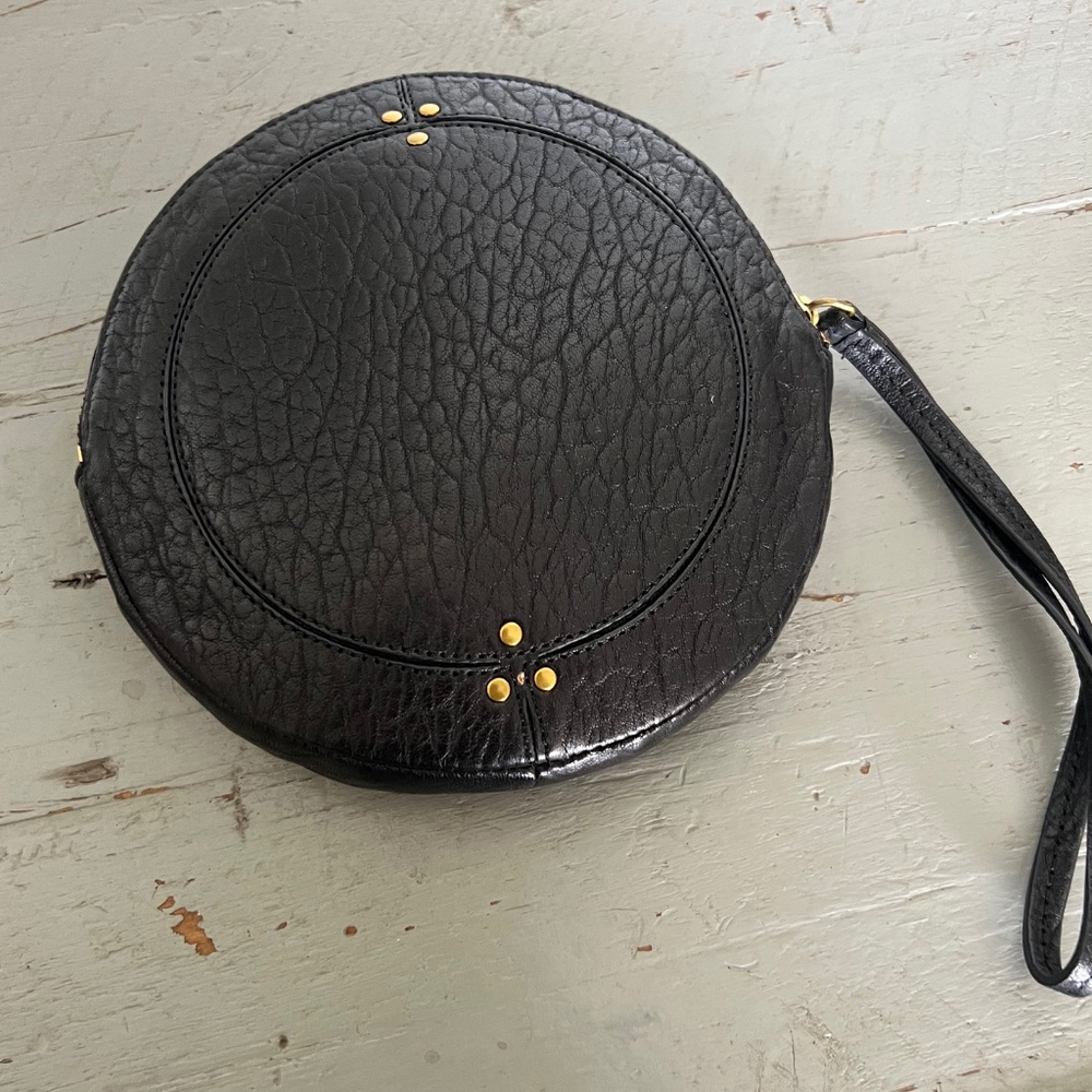 Jerome Dreyfuss round leather wristlet / clutch: NWT